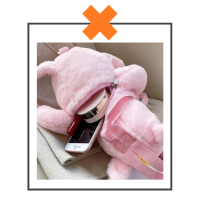 Rugtas unicorn hartje roze